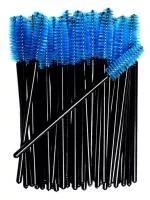 Щеточки упаковка 50 штук (Ворсовые)(Сине-Черные)